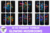 Glowing Mushrooms Sublimation Tumbler Wrap Bundle